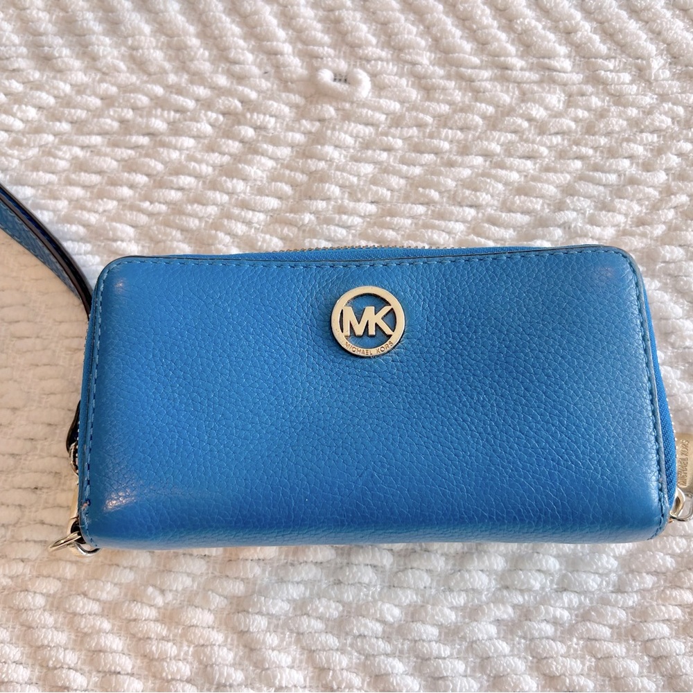 Blue Michael Kors wallet